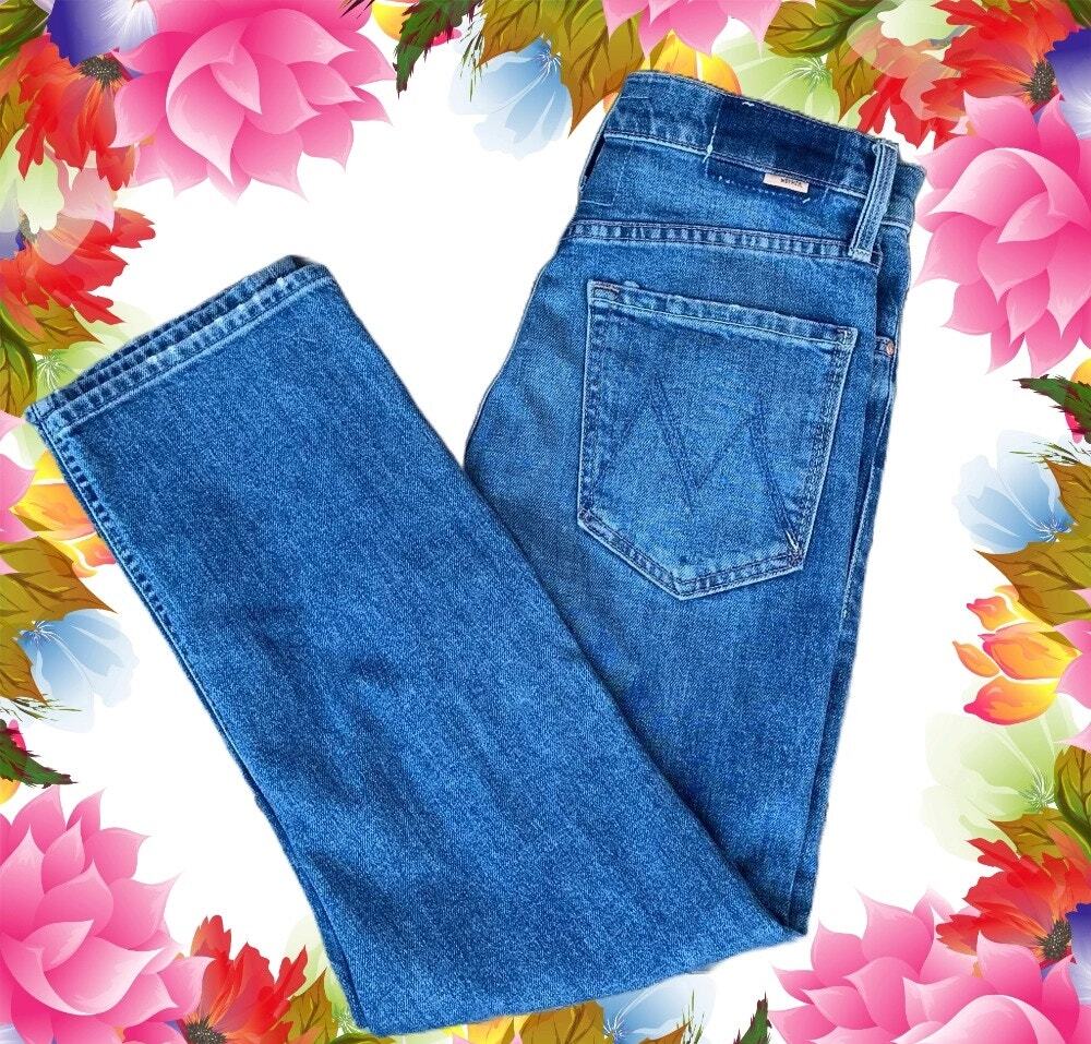 Mother Superior Tomcat in Kneeling On Stones Straight Crop Jeans SZ 32 $258